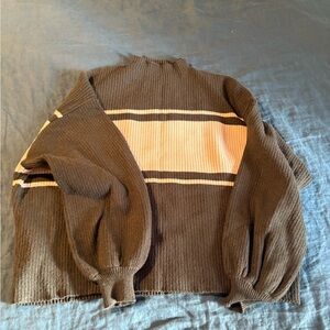 Gilli Brown and Tan Turtleneck Sweater